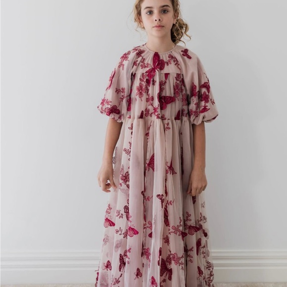 Brand new Petite Amalie Burgundy Butterfly Tulle Dress Gown maxi
Never worn - Picture 1 of 3